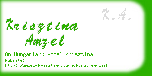 krisztina amzel business card